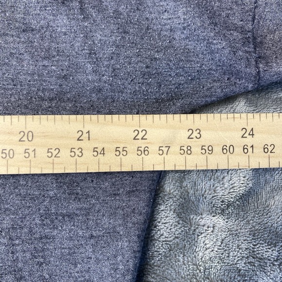 Good Vibes Shirt Womens S‎ Heather Gray Long Sleeve French Terry Pocket Tshirt - Picture 8 of 11